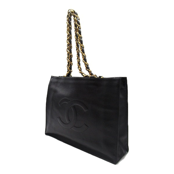 Chanel CC Leather Chain Tote Bag Leather Tote Bag in Good condition