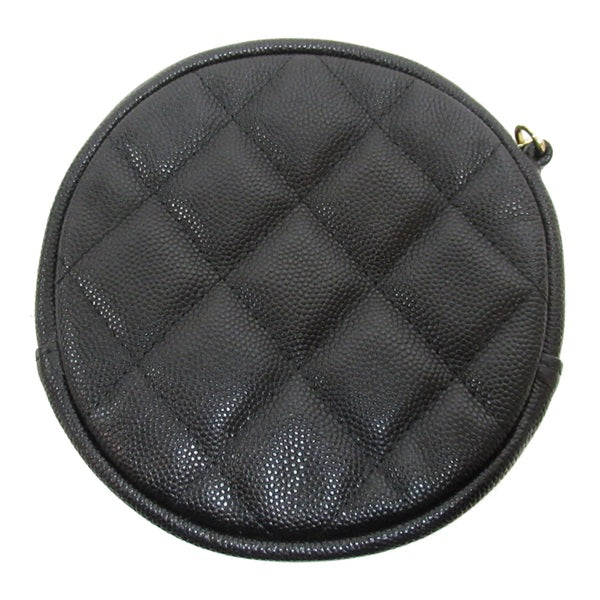 CC Caviar Round Clutch Bag - '10s