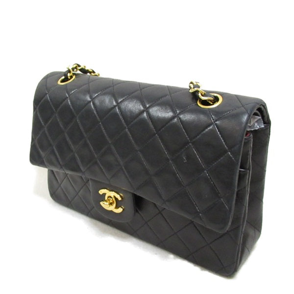 Chanel Medium Classic Double Flap Bag Leather Shoulder Bag in Good condition