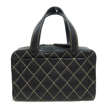 Chanel Wild Stitch Handbag Leather Handbag A14692 in Good condition
