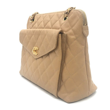 Chanel Quilted Caviar Shoulder Bag Leather Shoulder Bag 4051406 in Good condition