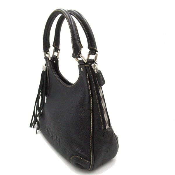 Chanel Logo Tassel Shoulder Bag Leather Shoulder Bag A23055 in Good condition