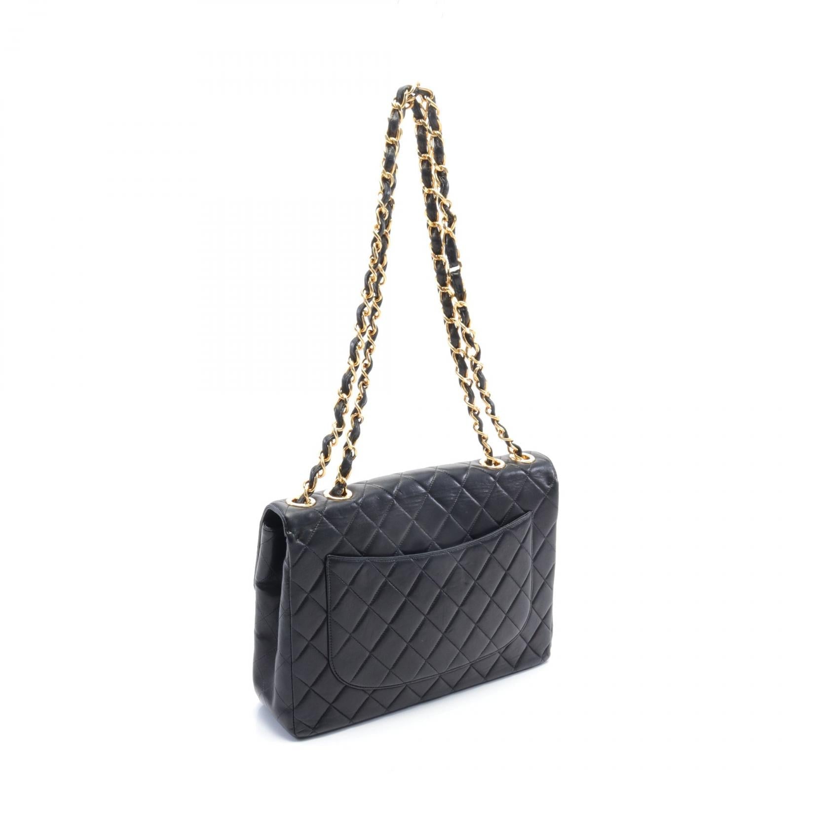 Chanel Jumbo Matelasse Single Flap Shoulder Bag Leather Shoulder Bag 4455407 in Good condition