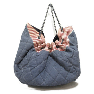Chanel Coco Cabas Chain Shoulder Bag Denim Crossbody Bag A46887 in Good condition