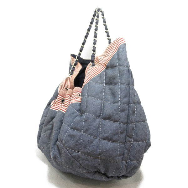 Chanel Coco Cabas Chain Shoulder Bag Denim Crossbody Bag A46887 in Good condition