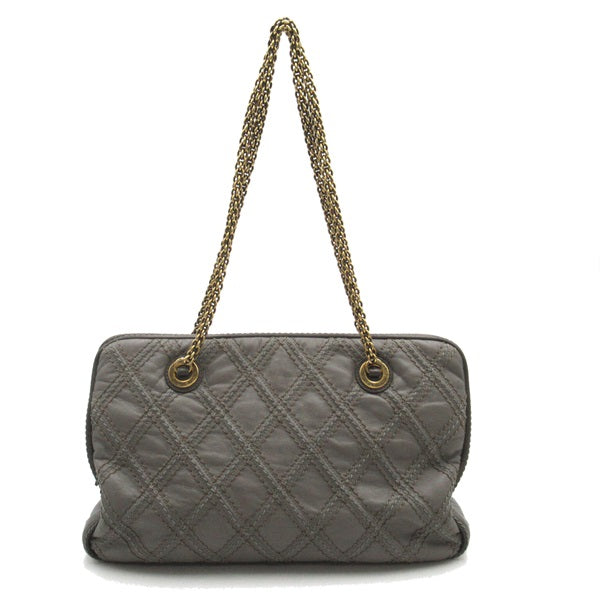 Quilted Leather Triptych Tote - '10s