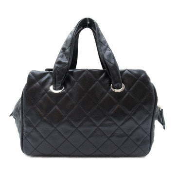 Chanel Quilted CC Caviar Bowler Bag Leather Handbag in Excellent condition