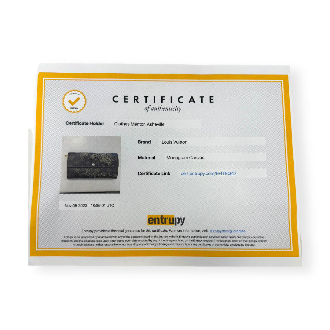 Porte Fauille Sara Dantelle Wallet Luxury Designer By Louis Vuitton Size: Medium