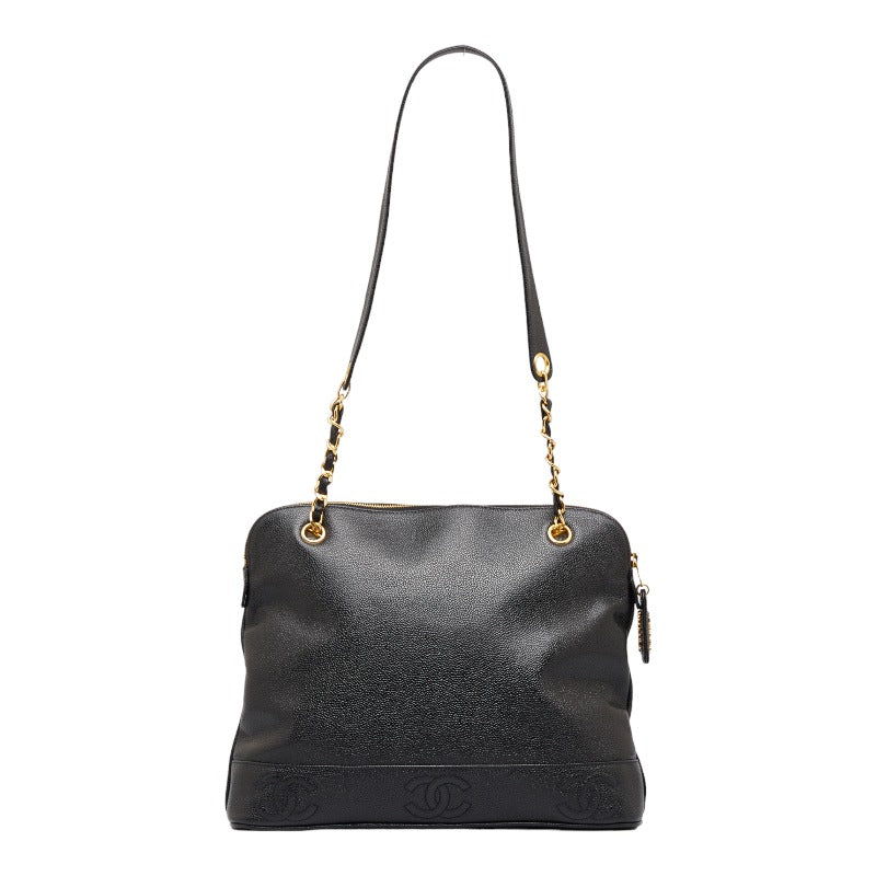 Chanel Triple CC Caviar Tote Bag Leather Tote Bag in Excellent condition