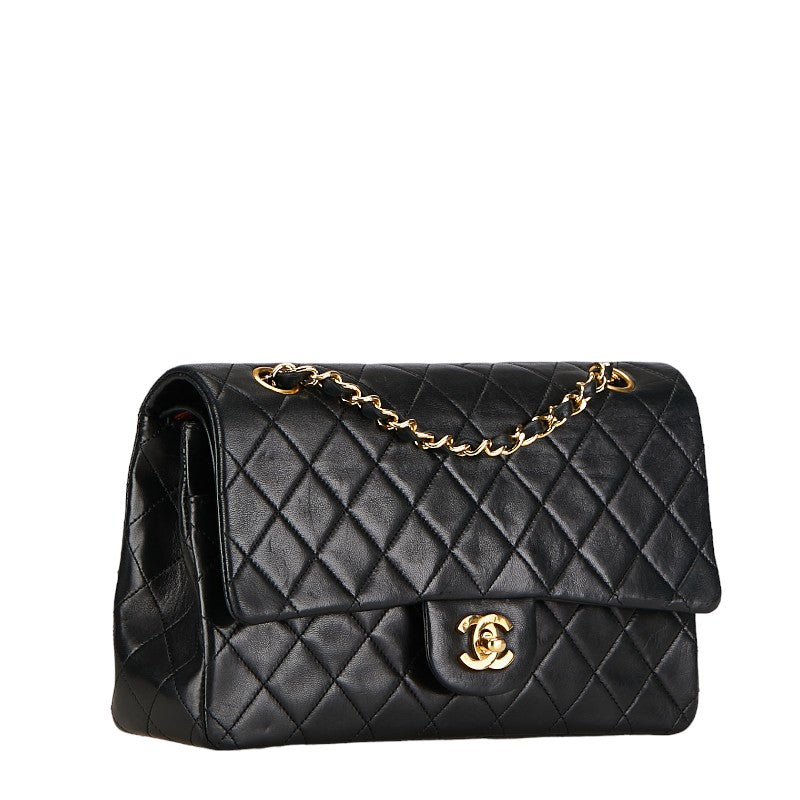 Chanel Medium Classic Double Flap Bag Leather Shoulder Bag in Good condition