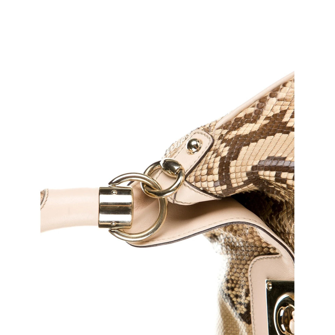 Gucci Indy style python leather two-way w bamboo