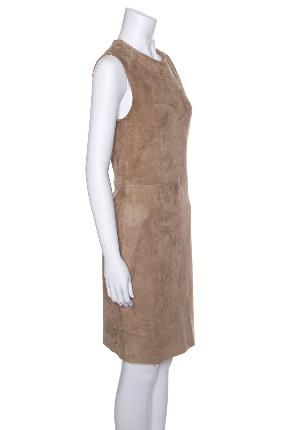 The Row Brown Suede Sleeveless Dress SZ 8