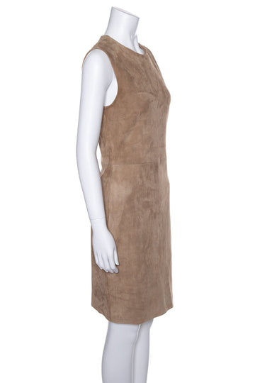 The Row Brown Suede Sleeveless Dress SZ 8