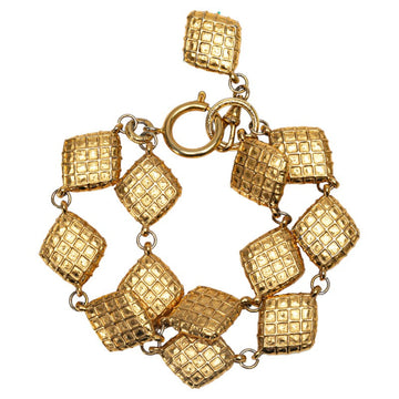 Chanel Quilted Diamond Chain Bracelet Metal Bracelet in Good condition