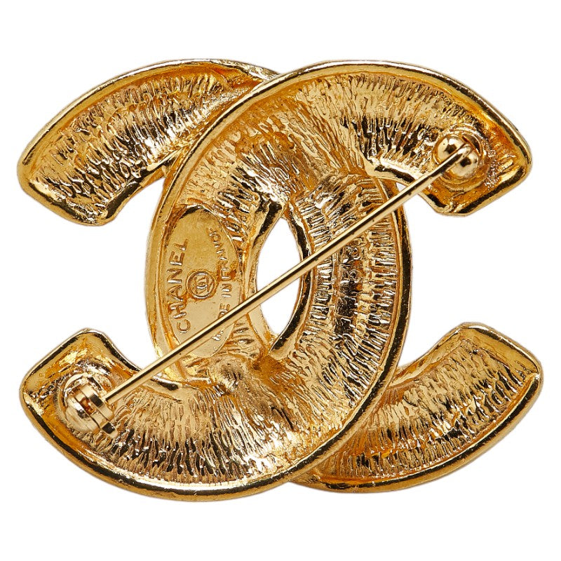 Chanel Quilted CC Logo Brooch Metal Brooch in Excellent condition