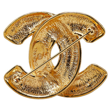 Chanel Quilted CC Logo Brooch Metal Brooch in Excellent condition