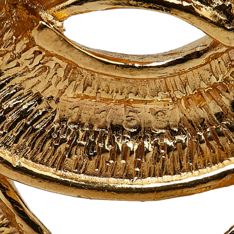 Chanel Quilted CC Logo Brooch Metal Brooch in Excellent condition