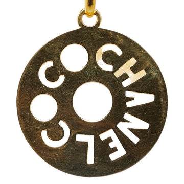 Chanel Round Plate Logo Chain Necklace Metal Necklace in Excellent condition