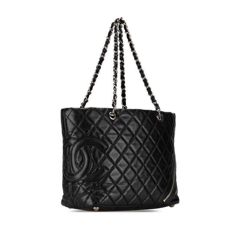 Chanel Coco Mark Cambon Chain Tote Bag Leather Tote Bag in Good condition