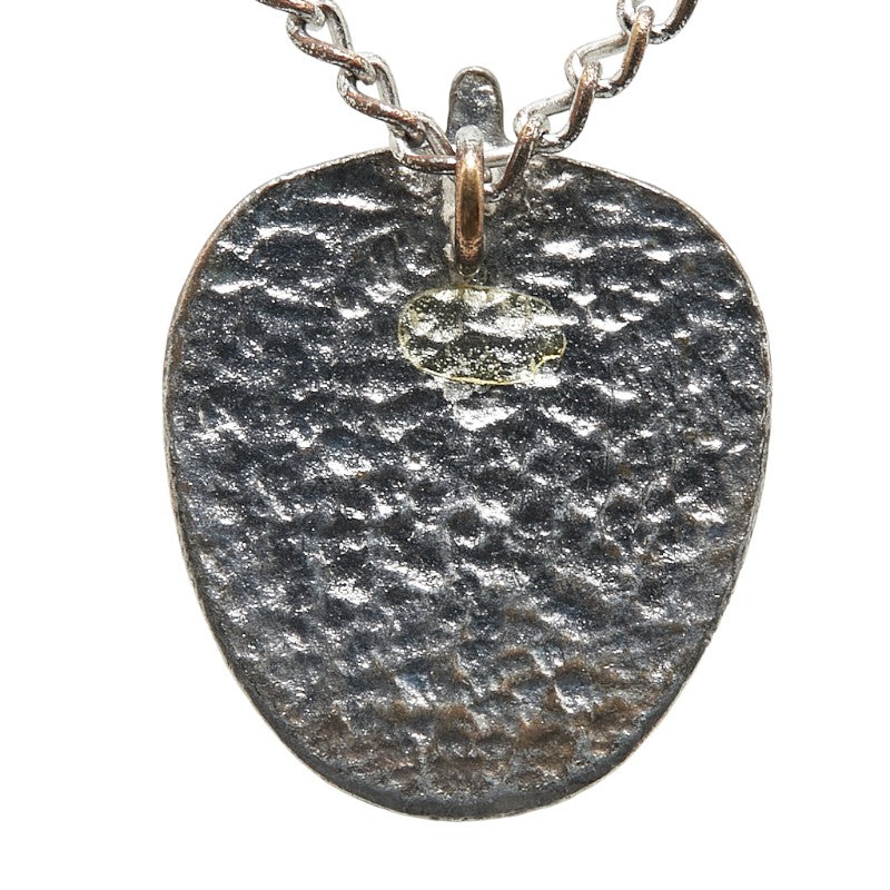 Chanel Silver CC Strawberry Pendant Necklace Metal Necklace in Good condition