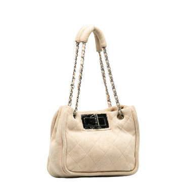 Chanel Suede Matelasse Shoulder Bag  Suede Shoulder Bag in Fair condition