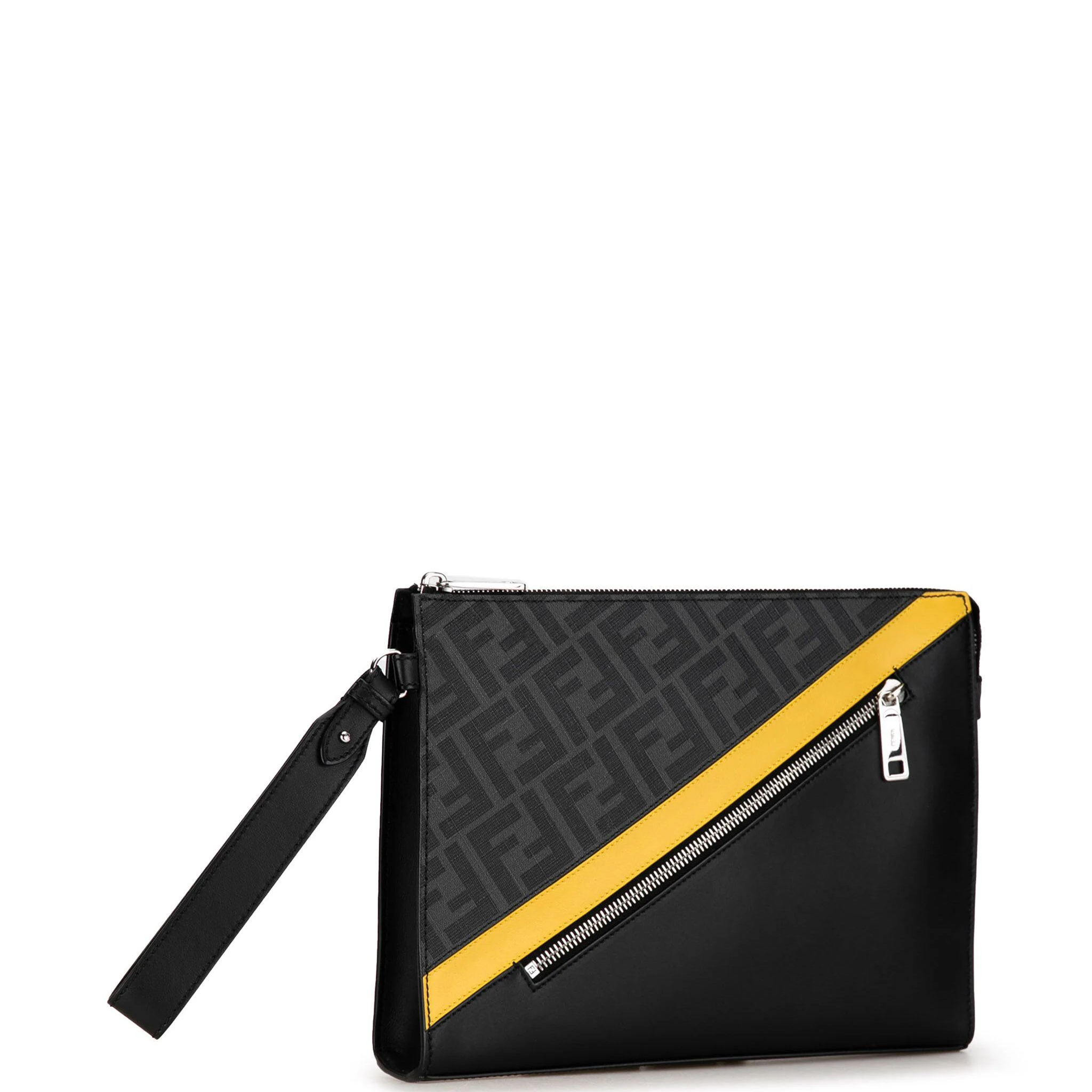 Fendi Diagonal Front Zip clutch bag