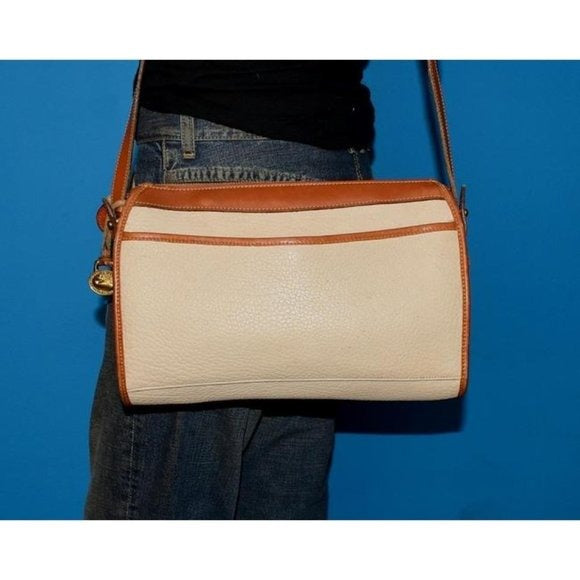 Dooney and Bourke Beige Pebbled Shoulder Bag