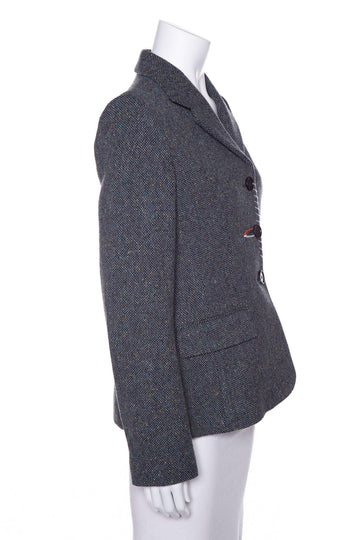Marni Grey Textured Wool Jacket SZ 42