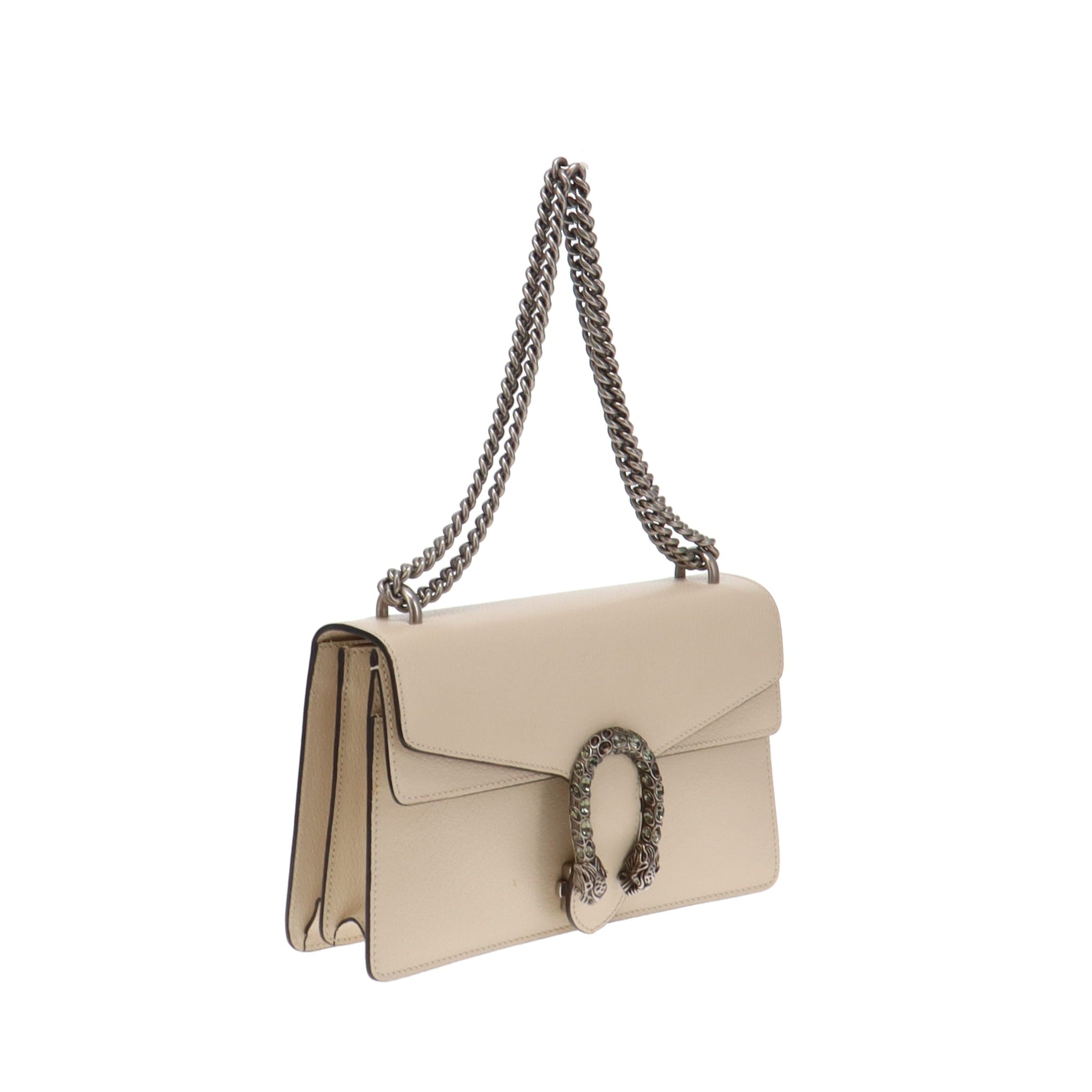 Gucci Cream Leather Small Dionysus Shoulder Bag