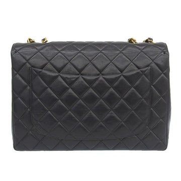 CHANEL Around 1997 Made Classic Flap Chain Bag Jumbo Black
