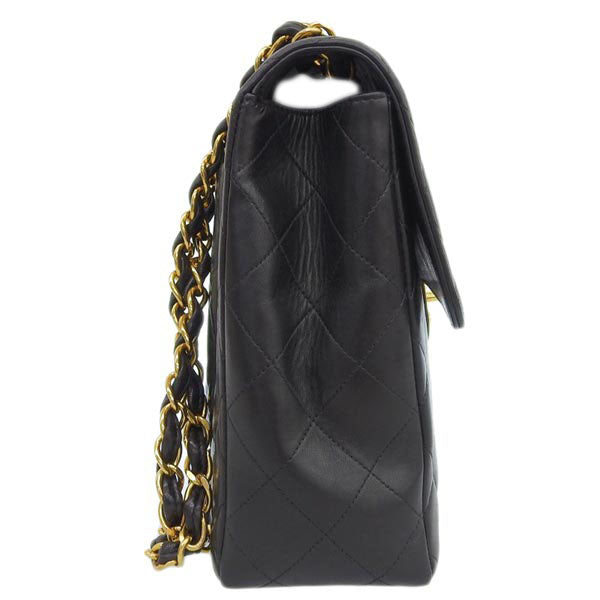 CHANEL Around 1997 Made Classic Flap Chain Bag Jumbo Black