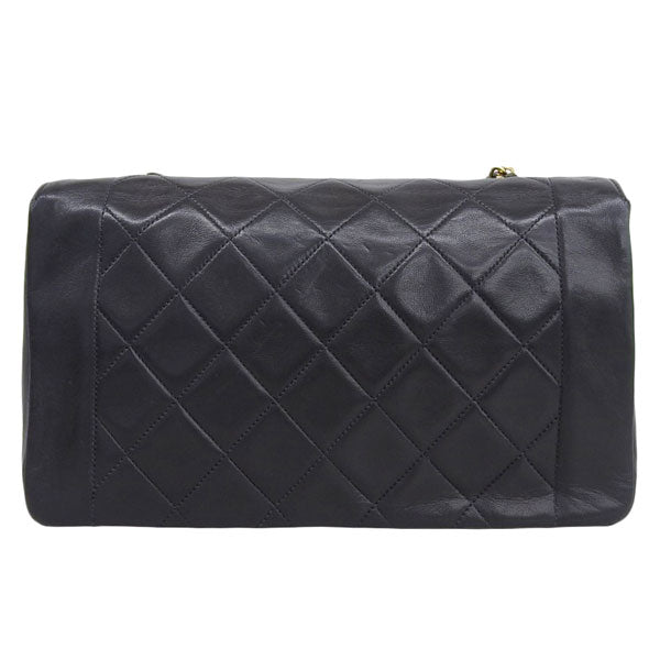 CHANEL Around 1992 Made Diana Flap Chain Bag 25Cm Black