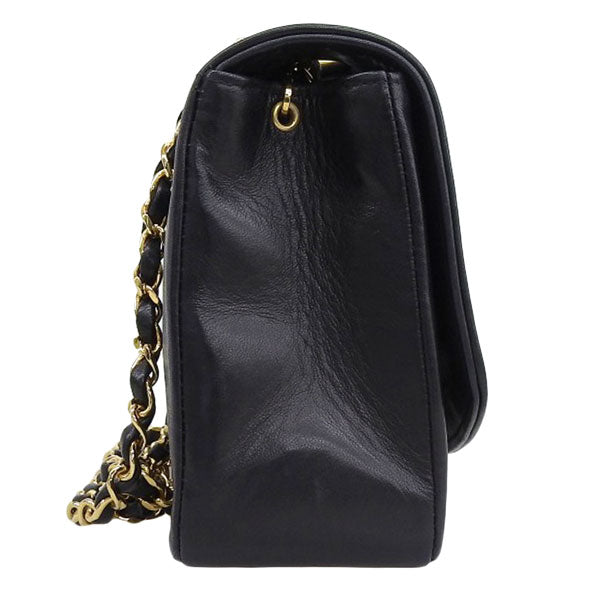 CHANEL Around 1992 Made Diana Flap Chain Bag 25Cm Black