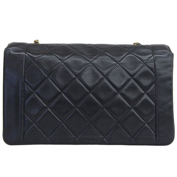 CHANEL Around 1997 Made Diana Flap Chain Bag 25Cm Black