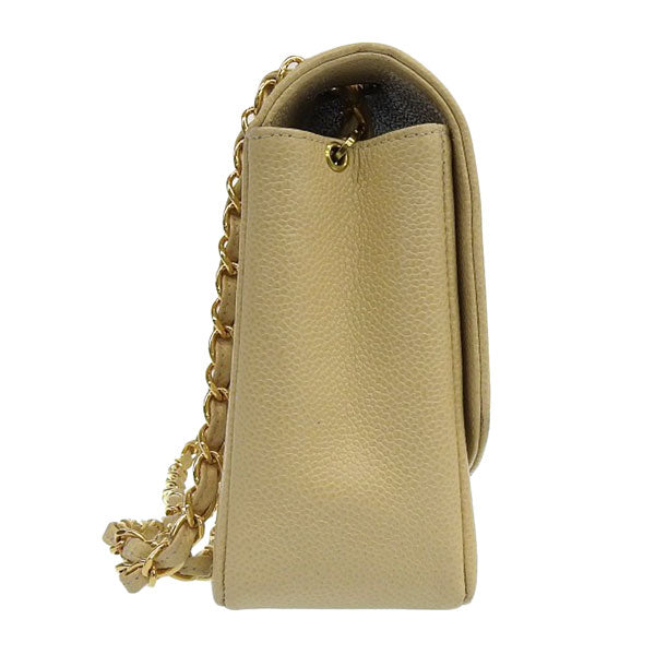CHANEL Around 1992 Made Diana Flap Chain Bag 25Cm Beige