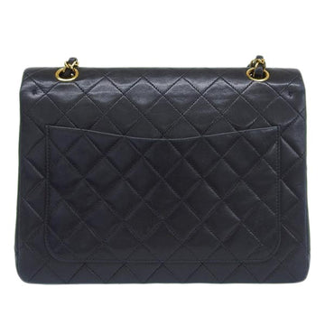 CHANEL Around 1985~1990 Made Classic Flap Turn-Lock Chain Bag Black