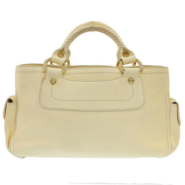 Celine Macadam Plate Top Handle Bag Ivory