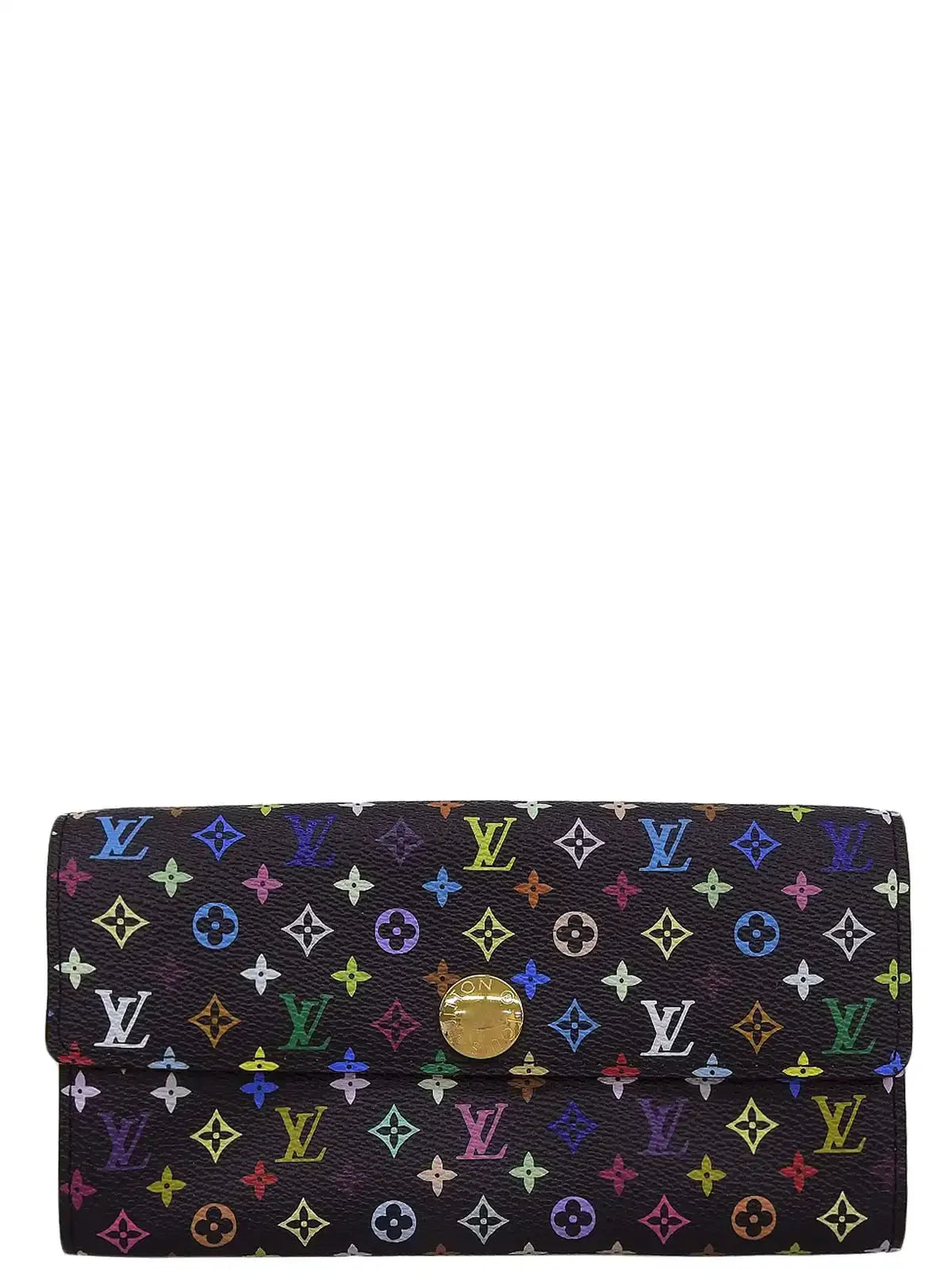 LOUIS VUITTON 2006 Made Monogram Multi Color Portefeuille Sarah Noir