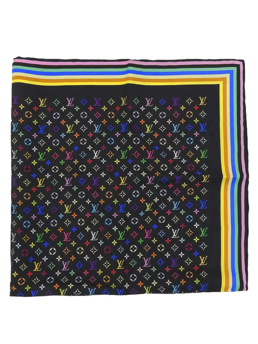 LOUIS VUITTON Monogram Multicolor Scarf Noir