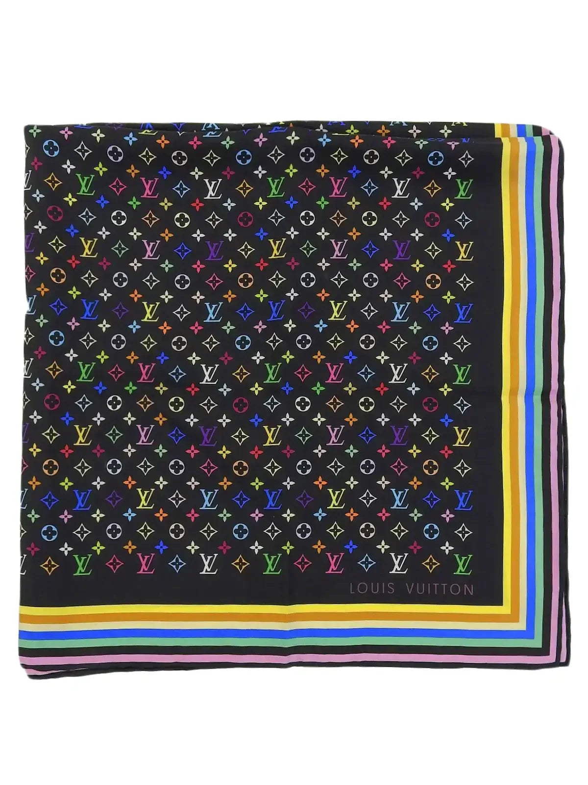 LOUIS VUITTON Monogram Multicolor Scarf Noir
