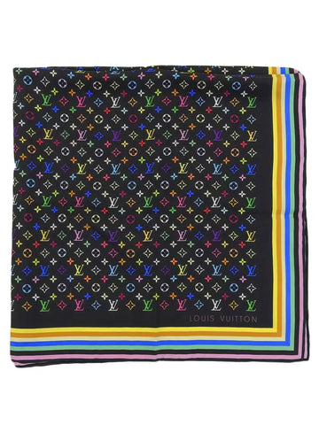 LOUIS VUITTON Monogram Multicolor Scarf Noir