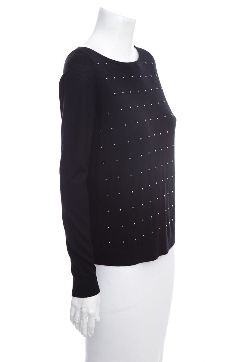 Akris Black Gold Stud Sweater SZ 8