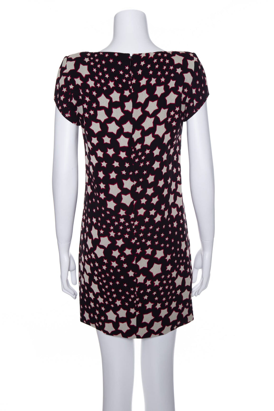 Saint Laurent Black and Red Star Print Dress SZ 36