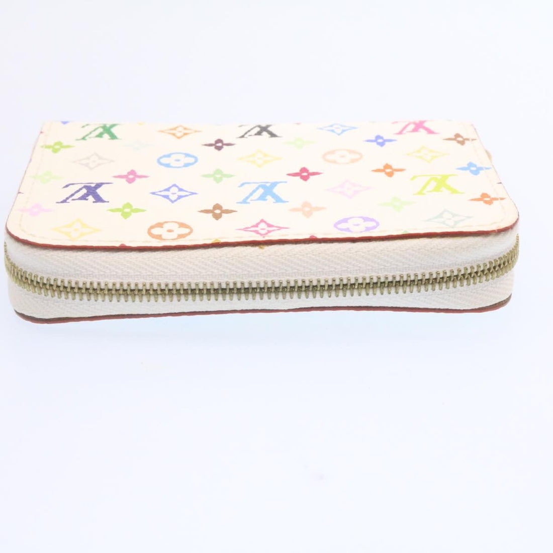 LOUIS VUITTON Monogram Multicolor Zippy Coin Purse White M93741 LV Auth 25121