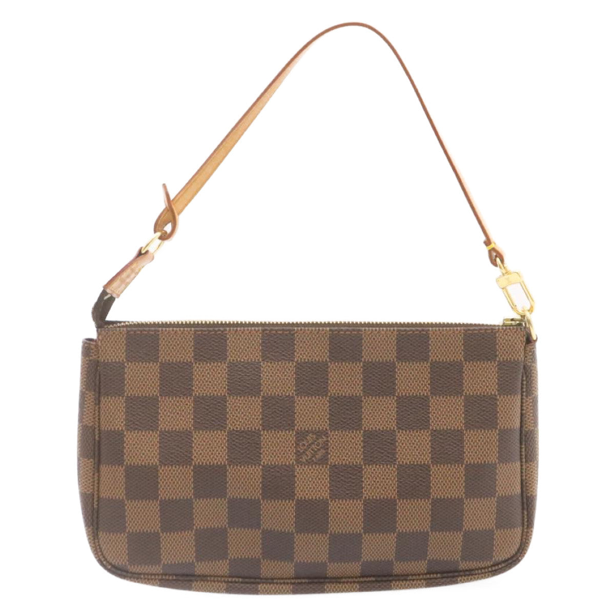 LOUIS VUITTON Damier Ebene Pochette 100th Accessoires Pouch N41206 Auth 25208A