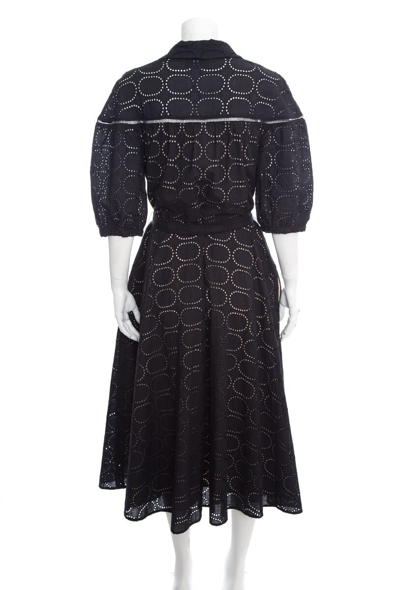 Pearl by Lela Rose Black Lace Button Up Dress SZ L