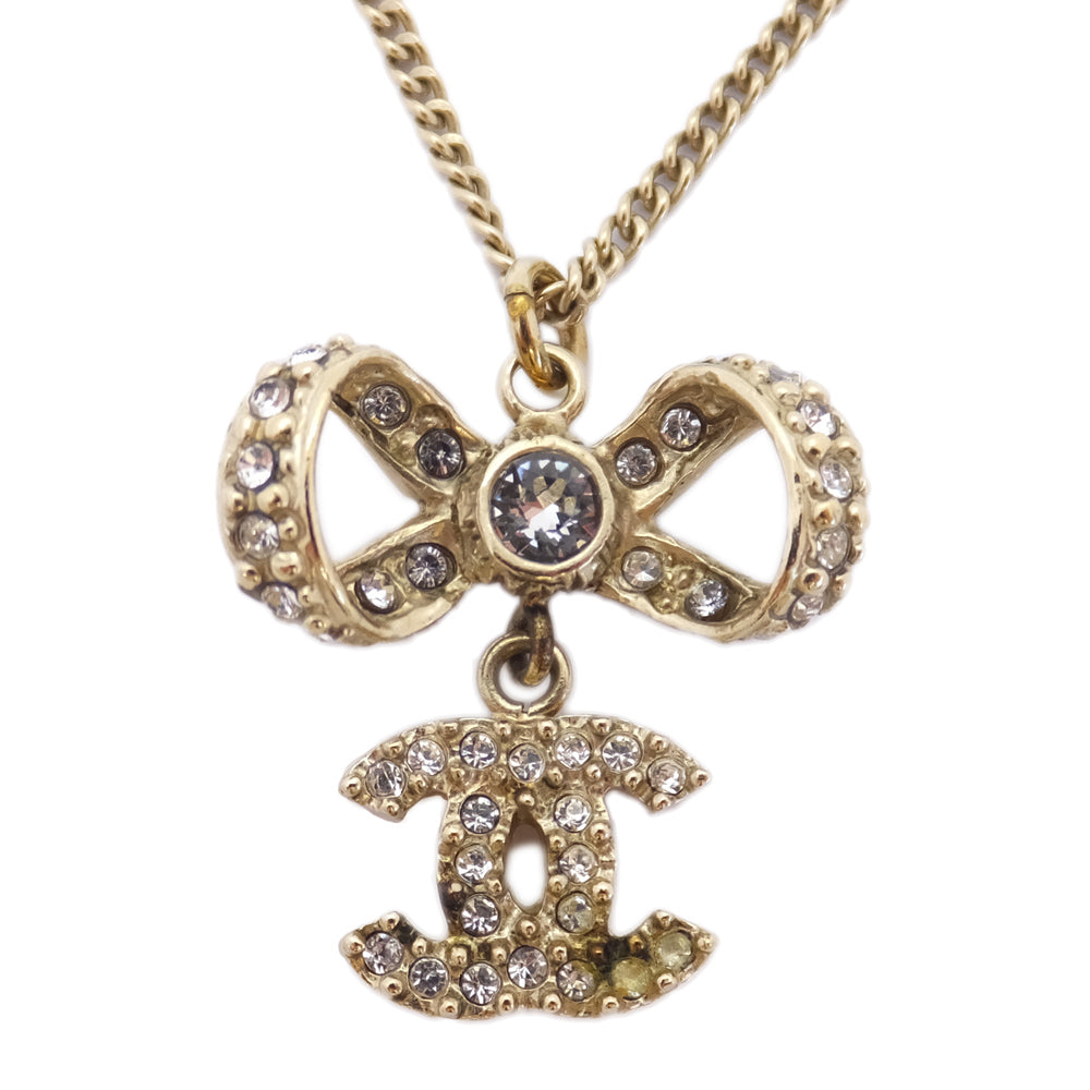 ?Chanel?Chanel necklace g colour B14P Ribbon Coco Rhinestone accessories fashion ladies smallquality wade