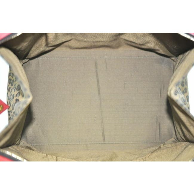 Fendi Bag Hobo Xl Limited Edition Style Leopard Print And Red Canvas Leather Tote