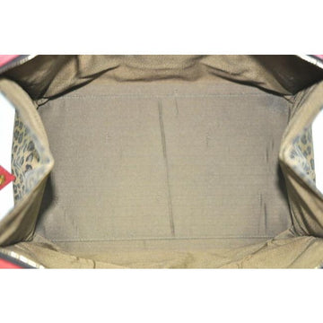 Fendi Bag Hobo Xl Limited Edition Style Leopard Print And Red Canvas Leather Tote