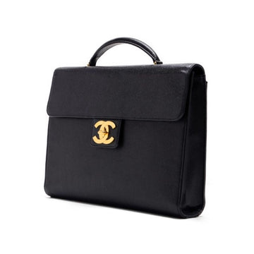 CHANEL ?CHANEL? DECACOCO Turn-Lock Business Bag Handbag Caviar S Black  Handbag  Handbag Ladies Handbag Hybrid ? Ship??SS? E-